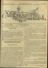La Enseñanza Moderna : Revista Pedagógica. Tomo I, segunda época, núm. 44, 24 de mayo de 1908 | Biblioteca Virtual Miguel de Cervantes