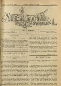 La Enseñanza Moderna : Revista Pedagógica. Tomo I, segunda época, núm. 46, 8 de junio de 1908 | Biblioteca Virtual Miguel de Cervantes