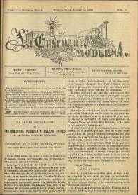 La Enseñanza Moderna : Revista Pedagógica. Tomo II, segunda época, núm. 8, 24 de agosto de 1908 | Biblioteca Virtual Miguel de Cervantes