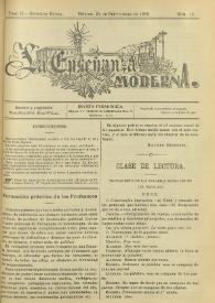 La Enseñanza Moderna : Revista Pedagógica. Tomo II, segunda época, núm. 12, 24 de septiembre de 1908 | Biblioteca Virtual Miguel de Cervantes