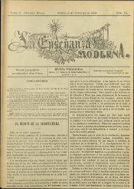 La Enseñanza Moderna : Revista Pedagógica. Tomo II, segunda época, núm. 14, 8 de octubre de 1908 | Biblioteca Virtual Miguel de Cervantes