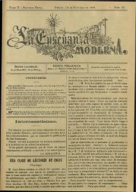 La Enseñanza Moderna : Revista Pedagógica. Tomo II, segunda época, núm. 15, 16 de octubre de 1908 | Biblioteca Virtual Miguel de Cervantes