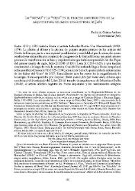 Lo "nuevo" y lo "viejo" en el proceso constructivo de la arquitectura religiosa renacentista de Jaén / Pedro A. Galera Andreu | Biblioteca Virtual Miguel de Cervantes
