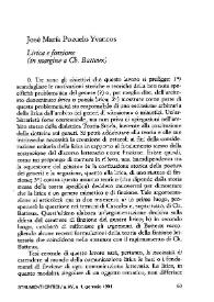 Lírica e finzione (in margine a Ch. Batteux) / José María Pozuelo Yvancos | Biblioteca Virtual Miguel de Cervantes