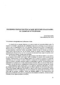 Ficciones tecnocientíficas que devienen realidades: el ejemplo de Telépolis / Javier Echeverría Ezponda  | Biblioteca Virtual Miguel de Cervantes