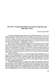 Ficción y pluridiscursividad. Textos epistolares del siglo XVII  / Mercedes Abad Merino  | Biblioteca Virtual Miguel de Cervantes