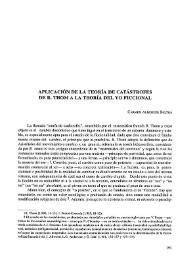 Aplicación de la teoría de catástrofes de R. Thom a la teoría del yo ficcional  / Carmen Aldeguer Beltrá | Biblioteca Virtual Miguel de Cervantes