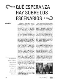 ¿Qué esperanza hay sobre los escenarios? / Abel Neves | Biblioteca Virtual Miguel de Cervantes