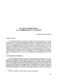 El azote tembloroso: la autobiografía y la ficción  / José Julio Angosto Martínez | Biblioteca Virtual Miguel de Cervantes
