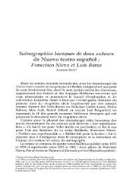 Scénographies baroques de deux auteurs du "Nuevo Teatro Español": Francisco Nieva et Luis Riaza / Isabelle Reck | Biblioteca Virtual Miguel de Cervantes