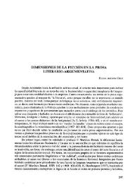 Dimensiones de la ficción en la prosa literario-argumentativa  / María Elena Arenas Cruz | Biblioteca Virtual Miguel de Cervantes