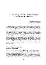La economía agraria de la Corona de Aragón en la época de las Germanías / Montserrat Duran Pujol | Biblioteca Virtual Miguel de Cervantes
