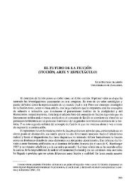 El futuro de la ficción (ficción, arte y espectáculo) / Domingo Beltrán Corbalán | Biblioteca Virtual Miguel de Cervantes