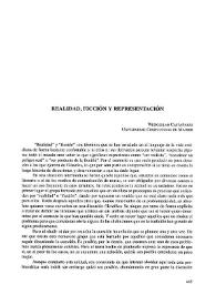 Realidad, ficción y representación  / Wenceslao Castañares  | Biblioteca Virtual Miguel de Cervantes