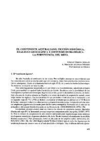 El continente australiano. Ficción histórica, realidad geográfica e hipótesis estratégica. La pervivencia del mito  / Aurelio Cebrián Abellán, A. Mercedes Andúgar Miñarro | Biblioteca Virtual Miguel de Cervantes