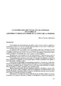La naturaleza ficcional de las leyendas folclóricas (Leyendas y mitos de Corme en la Costa de la Muerte)  / Manuel Cousillas Rodríguez  | Biblioteca Virtual Miguel de Cervantes