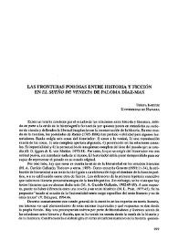 Las fronteras porosas entre historia y ficción en "El sueño de Venecia" de Paloma Díaz-Mas  / Teresa Imízcoz | Biblioteca Virtual Miguel de Cervantes