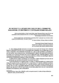 El mundo y “La muerte del decano” de G. Torrente Ballester: un histórico y contradictorio relato / Francisco Javier López González | Biblioteca Virtual Miguel de Cervantes