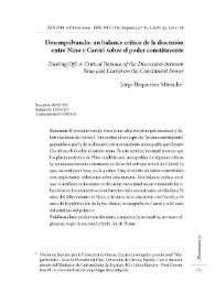 Desempolvando: un balance crítico de la discusión entre Nino y Carrió sobre el poder constituyente / Jorge Baquerizo Minuche | Biblioteca Virtual Miguel de Cervantes