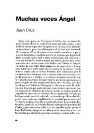 Muchas veces Ángel  / Juan Cruz  | Biblioteca Virtual Miguel de Cervantes