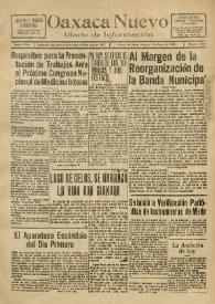 Oaxaca Nuevo : Diario de Información. Núm. 8364, domingo 4 de enero de 1942 | Biblioteca Virtual Miguel de Cervantes