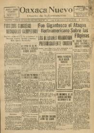 Oaxaca Nuevo : Diario de Información. Núm. 8366, miércoles 7 de enero de 1942 | Biblioteca Virtual Miguel de Cervantes