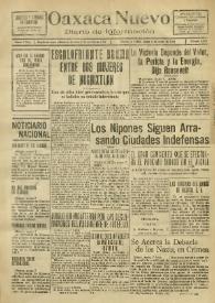 Oaxaca Nuevo : Diario de Información. Núm. 8367, jueves 8 de enero de 1942 | Biblioteca Virtual Miguel de Cervantes