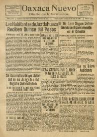 Oaxaca Nuevo : Diario de Información. Núm. 8376, domingo 18 de enero de 1942 | Biblioteca Virtual Miguel de Cervantes