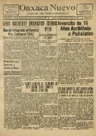 Oaxaca Nuevo : Diario de Información. Núm. 8377, martes 20 de enero de 1942 | Biblioteca Virtual Miguel de Cervantes