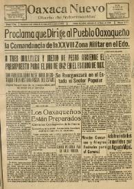 Oaxaca Nuevo : Diario de Información. Núm. 8378, miércoles 21 de enero de 1942 | Biblioteca Virtual Miguel de Cervantes