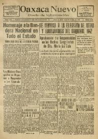 Oaxaca Nuevo : Diario de Información. Núm. 8380, viernes 23 de enero de 1942 | Biblioteca Virtual Miguel de Cervantes