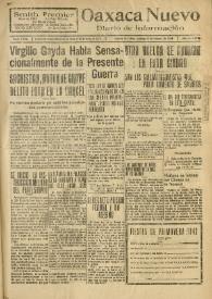 Oaxaca Nuevo : Diario de Información. Núm. 8394, domingo 8 de febrero de 1942 | Biblioteca Virtual Miguel de Cervantes