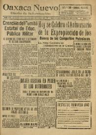 Oaxaca Nuevo : Diario de Información. Núm. 8426, miércoles 18 de marzo de 1942 | Biblioteca Virtual Miguel de Cervantes