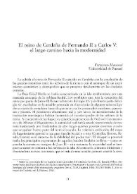 El reino de Cerdeña de Fernando II a Carlos V: el largo camino hacia la modernidad / Francesco Manconi | Biblioteca Virtual Miguel de Cervantes