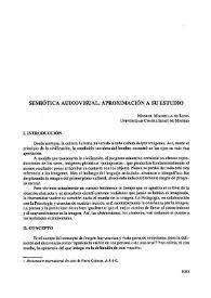Semiótica audiovisual: aproximación a su estudio / Manuel Mourelle de Lema | Biblioteca Virtual Miguel de Cervantes