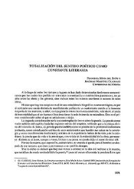 Totalización del sentido poético como constante literaria / Jerónimo Martínez Cuadrado, Francisca Moya del Baño  | Biblioteca Virtual Miguel de Cervantes