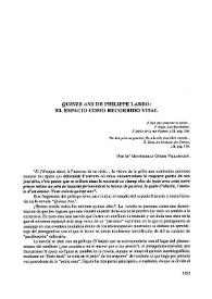 "Quinze ans" de Philippe Labro: el espacio como recorrido vital
 / por M.ª Montserrat Otero Villamarín | Biblioteca Virtual Miguel de Cervantes