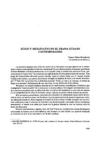 Juego y metateatro en el drama cubano contemporáneo  / Teresa Pérez Rodríguez | Biblioteca Virtual Miguel de Cervantes