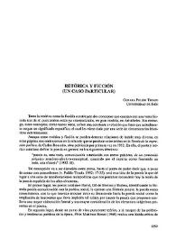 Retórica y ficción (un caso particular)  / Genara Pulido Tirado  | Biblioteca Virtual Miguel de Cervantes