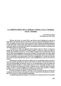 La ambivalencia de la mirada utópica en la tensión "polis"- estado  / Agustín Ramos Irizar  | Biblioteca Virtual Miguel de Cervantes