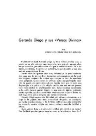 Gerardo Diego y sus "Versos divinos" / Francisco Javier Díez de Revenga | Biblioteca Virtual Miguel de Cervantes
