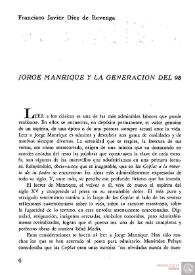 Jorge Manrique y la Generación del 98 / Francisco Javier Díez de Revenga | Biblioteca Virtual Miguel de Cervantes