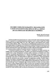 Ficción y espacio narrativo: organización y funcionamiento del espacio en "La ciudad de los prodigios" de Eduardo Mendoza / José R. Vallés Calatrava | Biblioteca Virtual Miguel de Cervantes