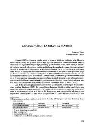 "Lupus in fabula": la cita y la fantasía  / Amadeu Viana | Biblioteca Virtual Miguel de Cervantes