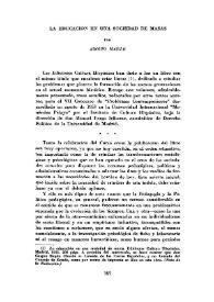 La eduación en una sociedad de masas
 / por Adolfo Maíllo | Biblioteca Virtual Miguel de Cervantes