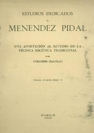 Una aportación al estudio de la técnica escénica tradicional / Guillermo Díaz-Plaja | Biblioteca Virtual Miguel de Cervantes