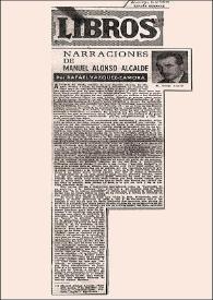 Narraciones de Manuel Alonso Alcalde / por Rafael Vázquez Zamora | Biblioteca Virtual Miguel de Cervantes