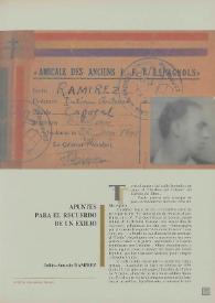 Apuntes para el recuerdo de un exilio  / Julián Antonio-Ramírez | Biblioteca Virtual Miguel de Cervantes