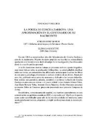 La poesía de Concha Zardoya: una aproximación en el centenario de su muerte / Carlos Sanz Marco, Elena Sanz Esteve | Biblioteca Virtual Miguel de Cervantes