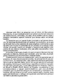 Presentación a "Narradores murcianos" / Mariano Baquero Goyanes | Biblioteca Virtual Miguel de Cervantes